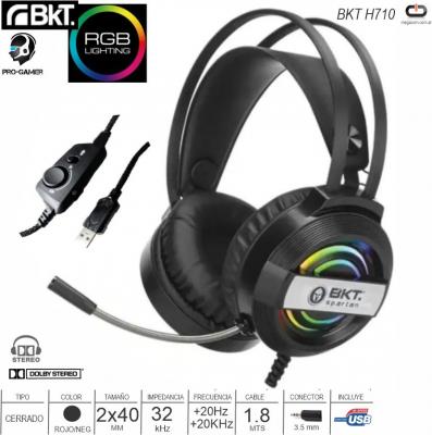 Auricular BKT H710 USB Gamer On Ear Mic