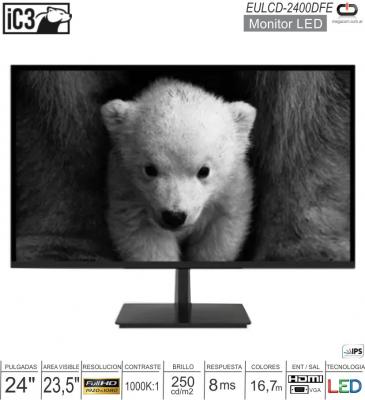 Monitor LED 24 FHD IC3 HDMI IPS EULCD-2400DFE