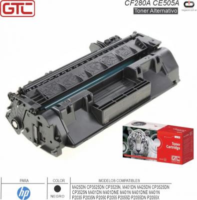 Toner Alt HP CF280A CE505A Neg GTC