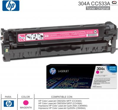 Toner HP 304A CC533A Magenta