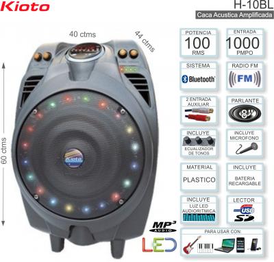 Parlante x1 KIOTO H-10BL 100W 1X8