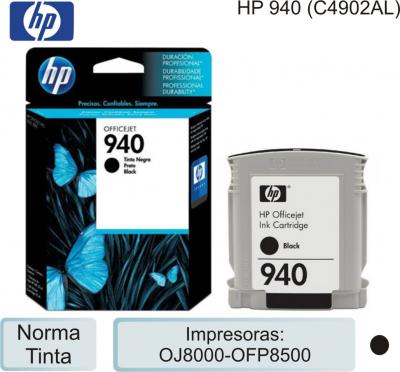 Cart HP 940 C4902AL Neg p/OJ8000-OFP8500