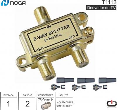 Derivador TV 2 Sal NOGA T1112 75 ohms 900 MHz