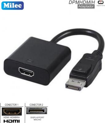 Adaptador Displayport M - HDMI H MILEC DPMHDMIH