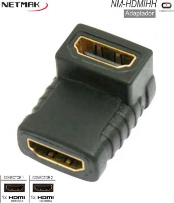 Adaptador HDMI H - HDMI H 90º NETMAK NM-HDMIHH