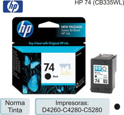 Cart HP 074 CB335WL Negro P/D4260-C4280-C5280