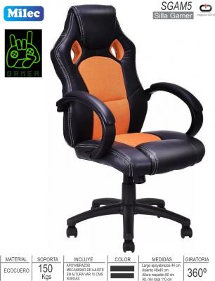 Silla Gamer MILEC SGAM5 Naranja