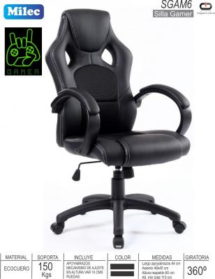 Silla Gamer MILEC SGAM5 Negra