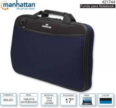 MANHATTAN 421744 Funda Notebook 17 C/BOLSILLO