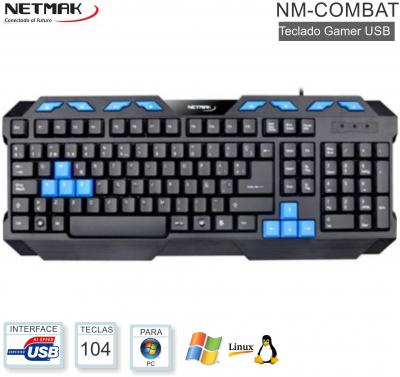 Teclado Gamer USB NETMAK NM-COMBAT