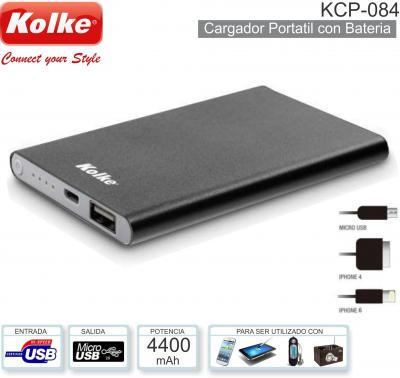 Cargador Portatil 04400 mAh KOLKE KCP-084