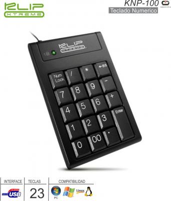 Teclado Numerico USB KLIPXTRENE KNP-100