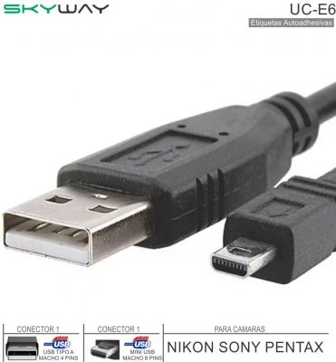 Cable USB M - Mini USB 8Pins M SKYWAY UC-E6