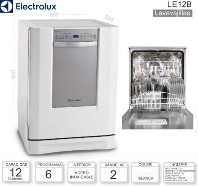 Lava Vajillas 12 Cub ELECTROLUX LE12B