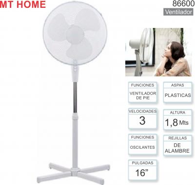 Ventilador de Pie 16p MP HOME 86600