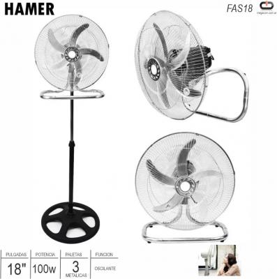 Ventilador de Pie 18p HAMER FAS18 