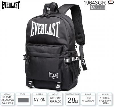 Mochila EVERLAST 19643GR Gri  23 Lts