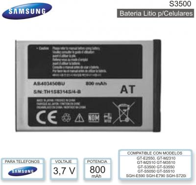 Bateria SAMSUNG S3500