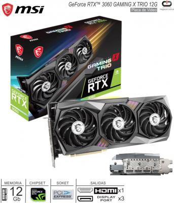 PCI-E NVIDIA 12Gb MSI RTX 3060 GAMING X TRIO 12G