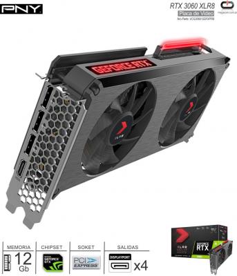 PCI-E NVIDIA 12Gb PNY RTX 3060 XLR8 VCG306012DFXPP