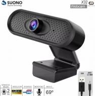 Webcam 2Mp SUONO X32 1080P c/microfono
