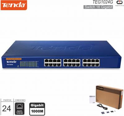 Switch 24 P TENDA TEG1024G Gigabit Rackeable