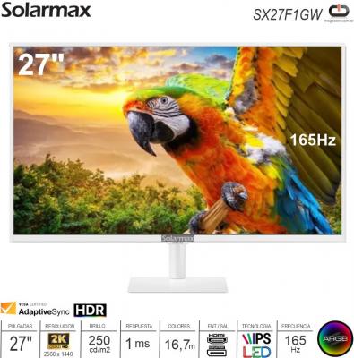 Monitor LED 27 QHD SOLARMAX SX27F1GW 165Hz