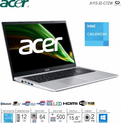 NOT 15 ACER A115-32-C7ZW N4500 12GB 64GB 500GB